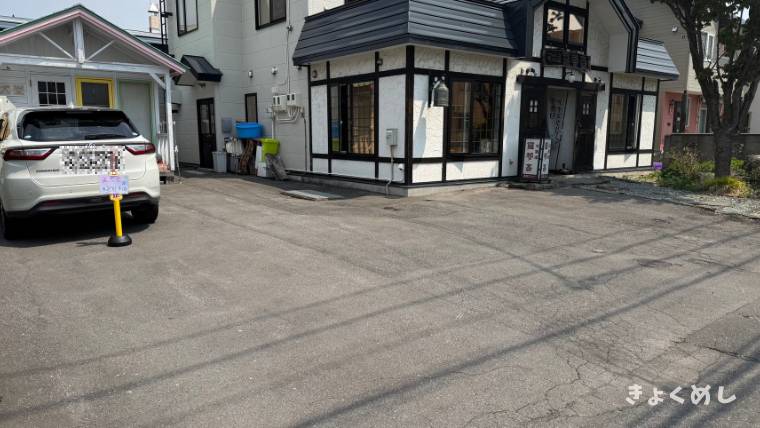 旭川グルメ 羅夢音 アイスクリームカフェ 宮下通 外観 駐車場