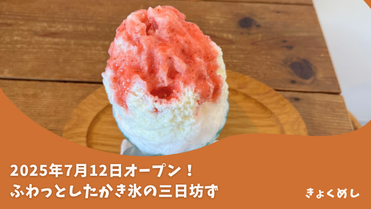 【旭川 9条通】ふわっふわで美味しいかき氷!三日坊ず