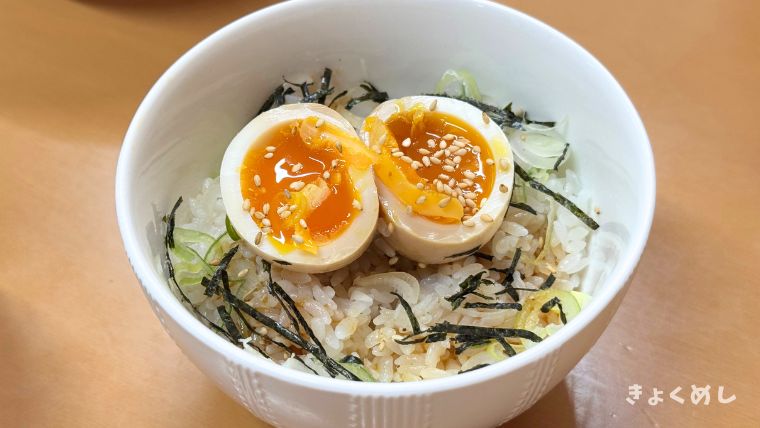 旭川グルメ　味の番番　本店　旭川　ラーメン　子供縁日 やみつき煮卵ご飯